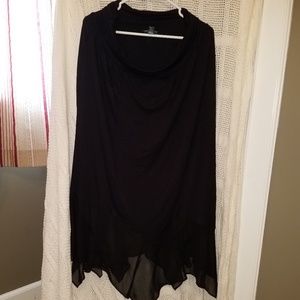 Apt 9 Woman's skirt. Black. Asymmetric hem. XL